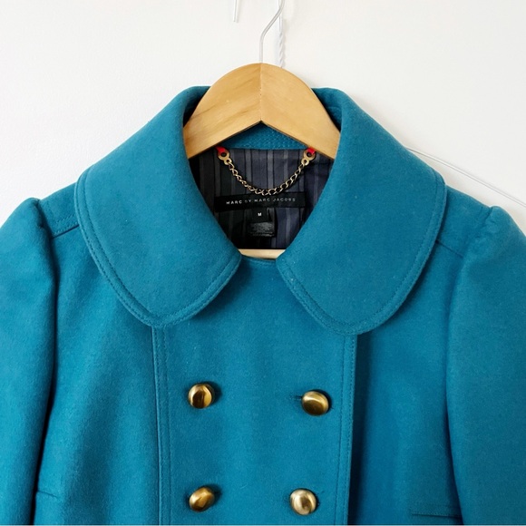 Marc by Marc Jacobs Tiffany blue wool coat - Picture 3 of 5